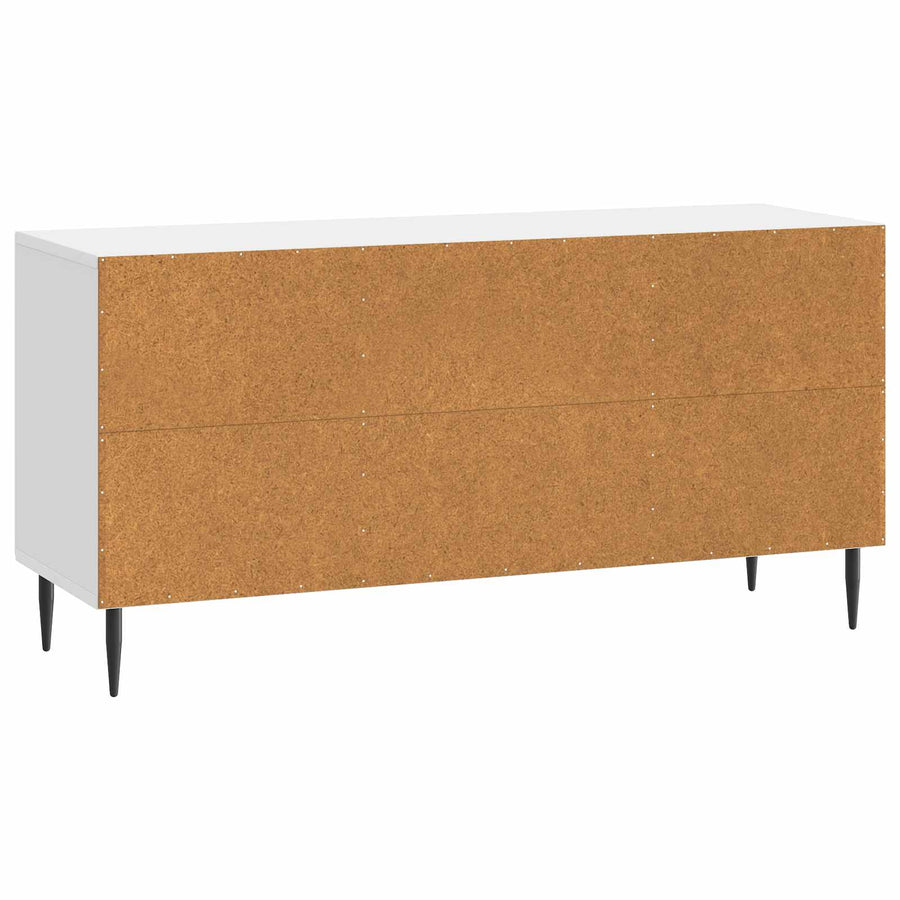 TV-kast Hoogglans Wit 102 x 34,5 x 50 cm Bewerkt hout