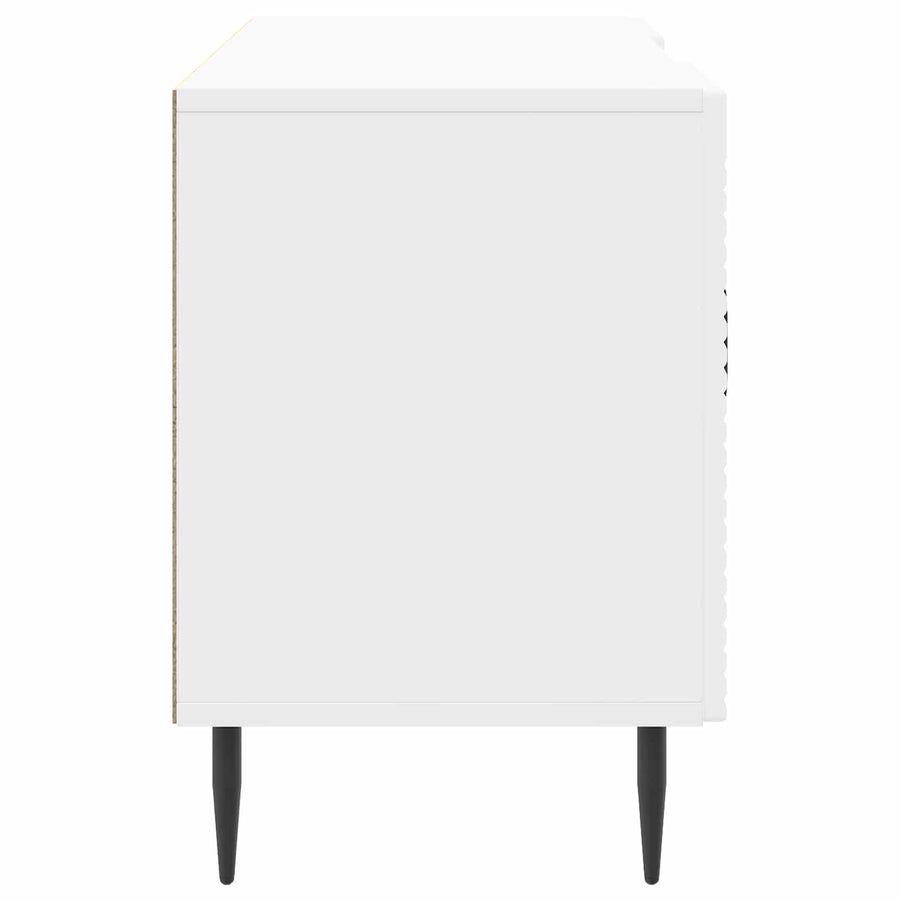 TV-kast Hoogglans Wit 102 x 34,5 x 50 cm Bewerkt hout