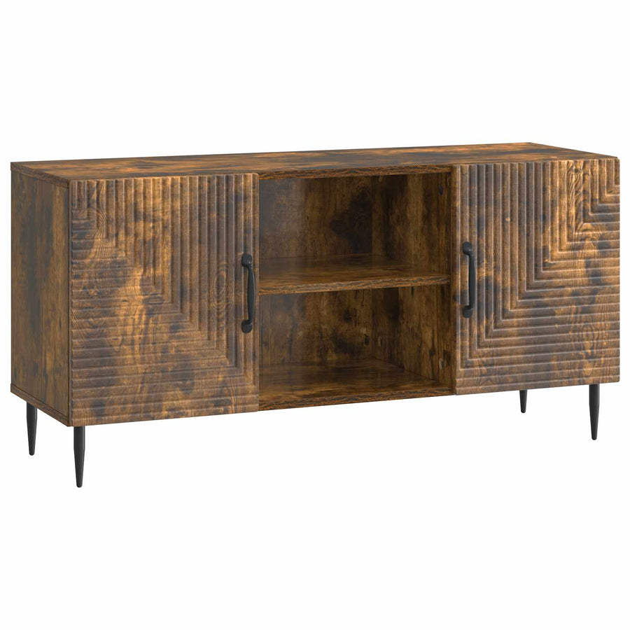 TV-kast Gerookt eiken 102 x 34,5 x 50 cm Bewerkt hout