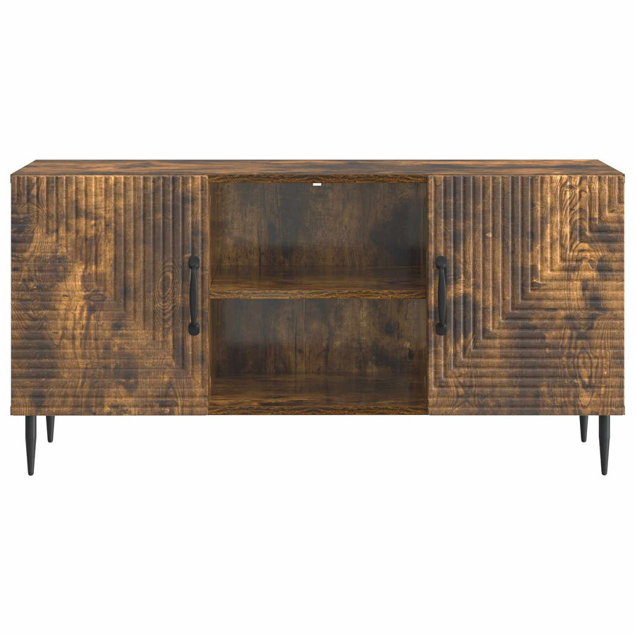 TV-kast Gerookt eiken 102 x 34,5 x 50 cm Bewerkt hout