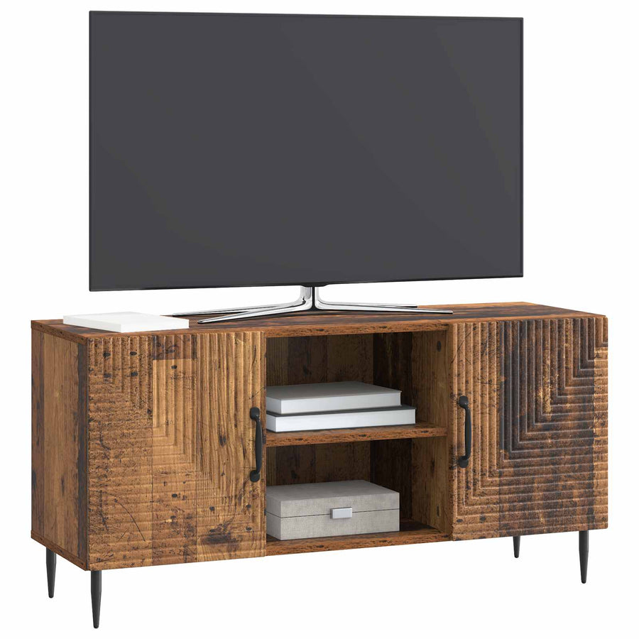 TV-kast Oud hout 102 x 34,5 x 50 cm Bewerkt hout