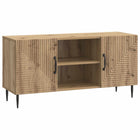 TV-kast 102x34,5x50 cm Artisanaal eiken bewerkt hout