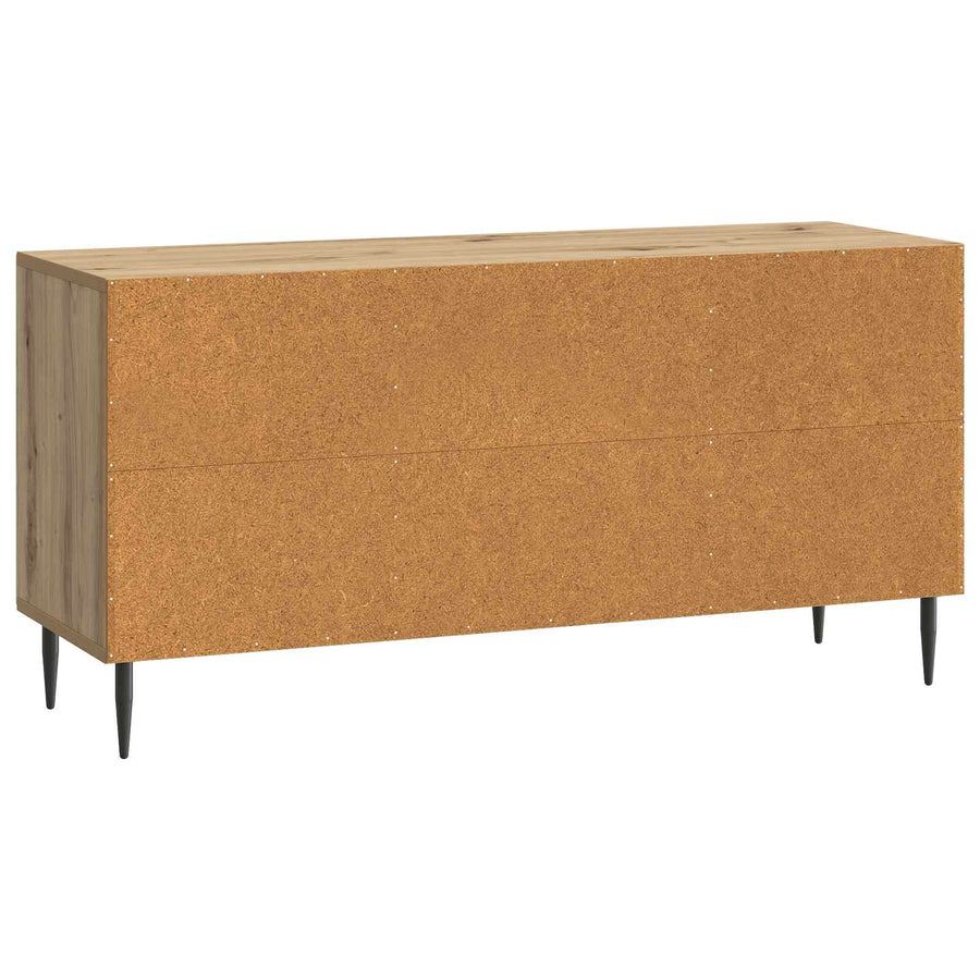 TV-kast Artisanaal eiken 102 x 34,5 x 50 cm Bewerkt hout