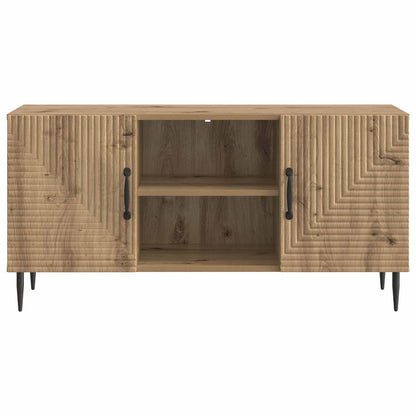 TV-kast Artisanaal eiken 102 x 34,5 x 50 cm Bewerkt hout