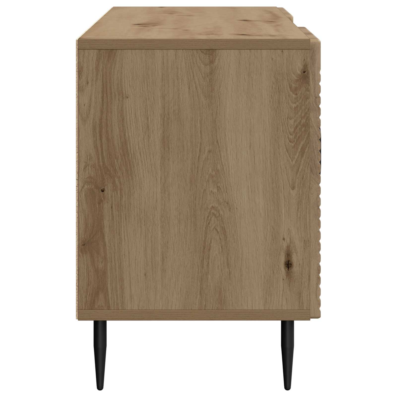 TV-kast Artisanaal eiken 102 x 34,5 x 50 cm Bewerkt hout