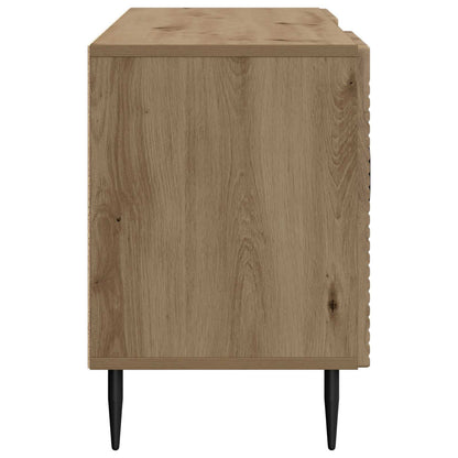 TV-kast Artisanaal eiken 102 x 34,5 x 50 cm Bewerkt hout