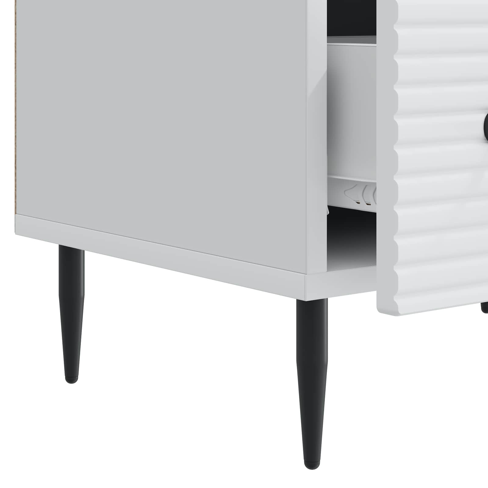 TV-kast met lade Wit 147 x 34,5 x 30 cm Bewerkt hout
