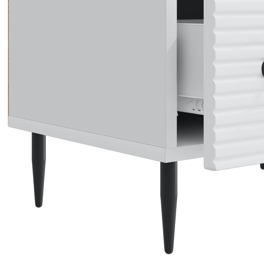TV-kast met lade Wit 147 x 34,5 x 30 cm Bewerkt hout