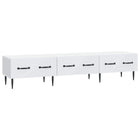 Tv-kast 147x34,5x30 cm bewerkt hout wit