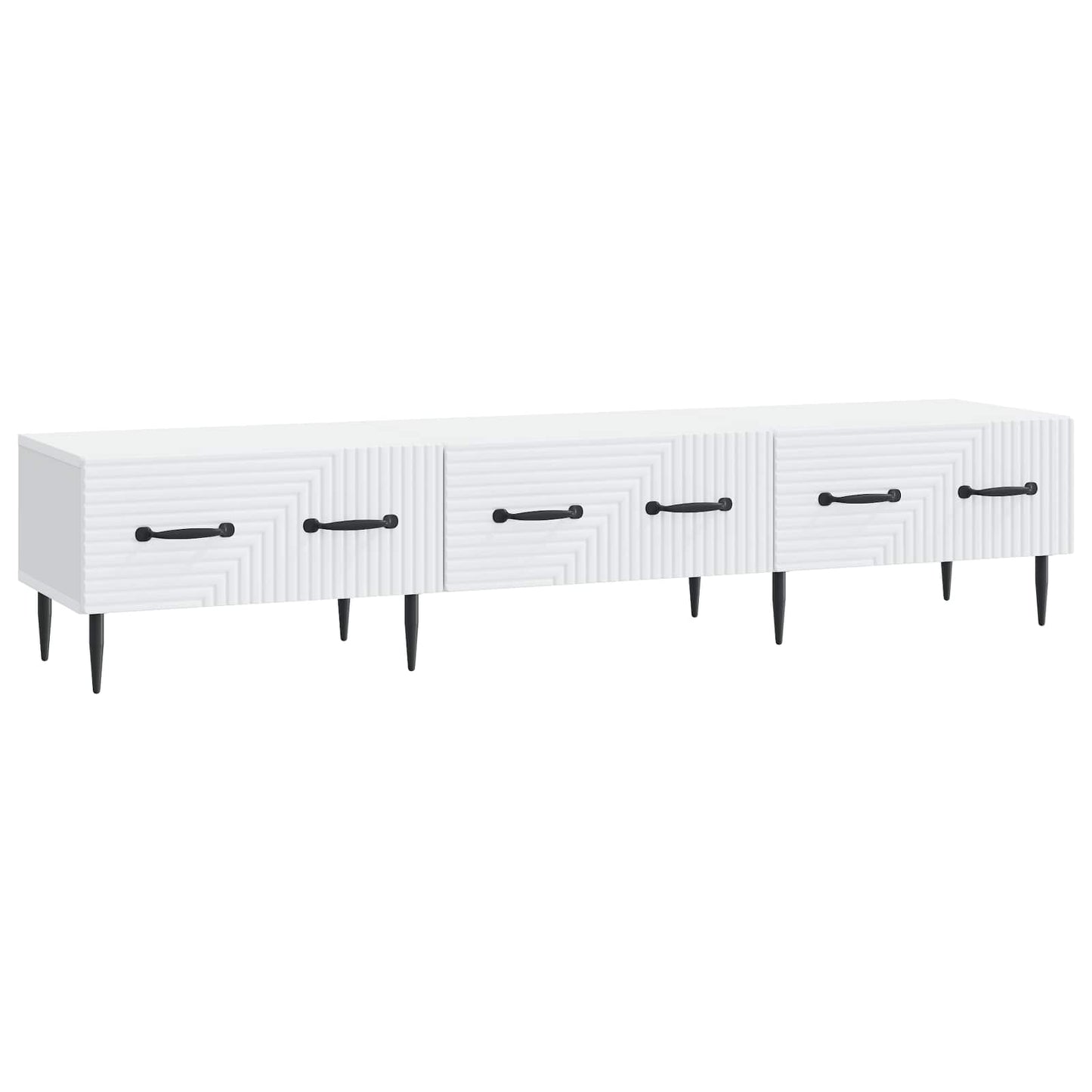 TV-kast met lade Wit 147 x 34,5 x 30 cm Bewerkt hout