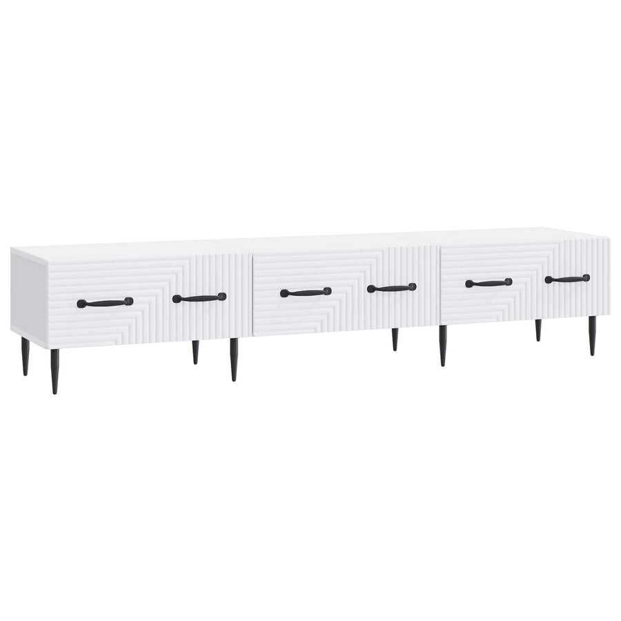TV-kast met lade Wit 147 x 34,5 x 30 cm Bewerkt hout