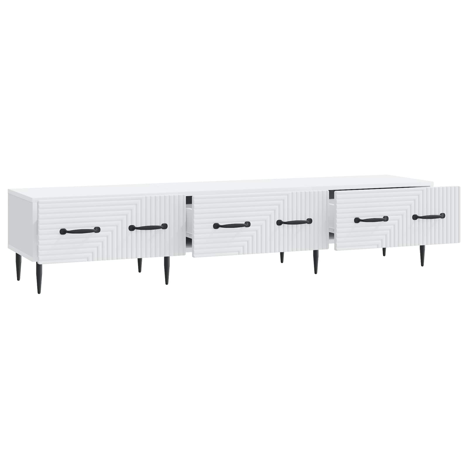 TV-kast met lade Wit 147 x 34,5 x 30 cm Bewerkt hout