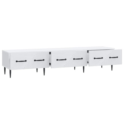 TV-kast met lade Wit 147 x 34,5 x 30 cm Bewerkt hout