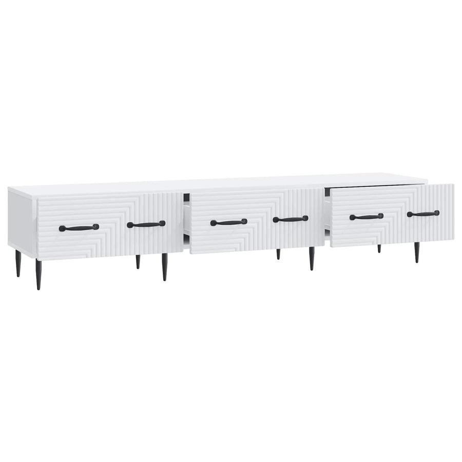 TV-kast met lade Wit 147 x 34,5 x 30 cm Bewerkt hout