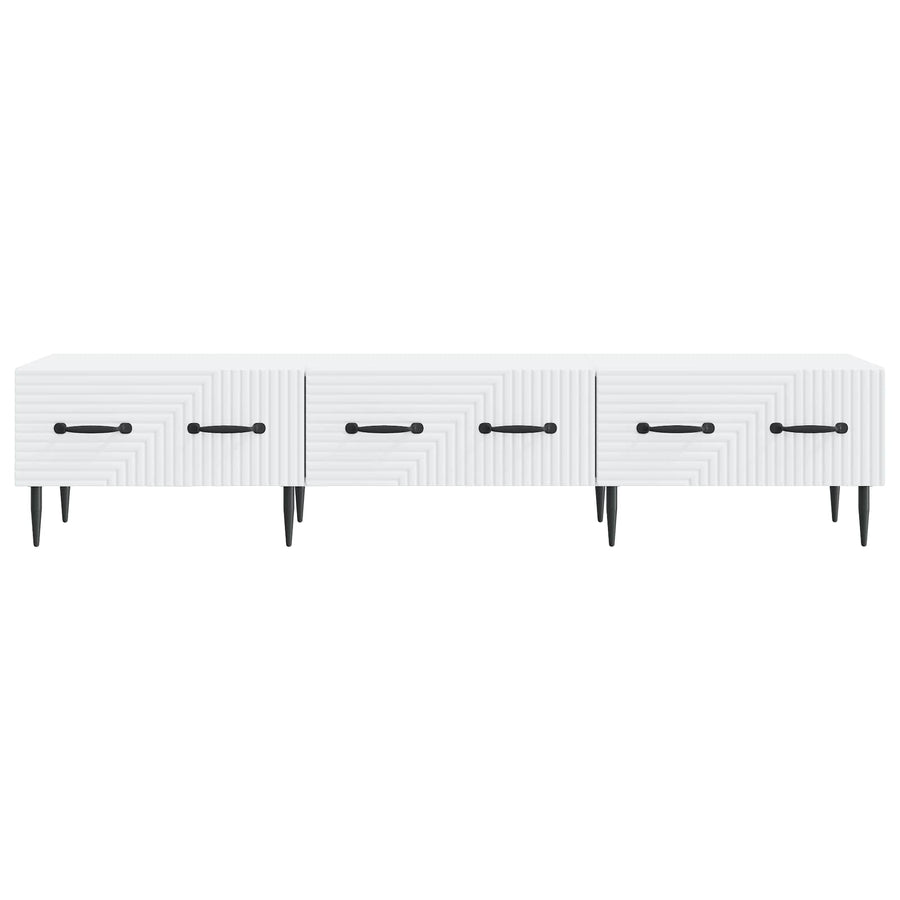 TV-kast met lade Wit 147 x 34,5 x 30 cm Bewerkt hout