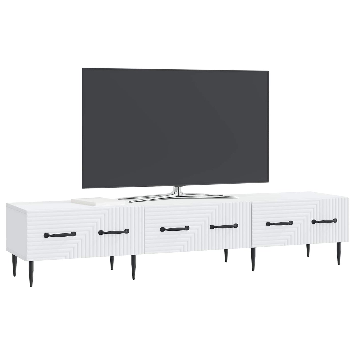 TV-kast met lade Wit 147 x 34,5 x 30 cm Bewerkt hout