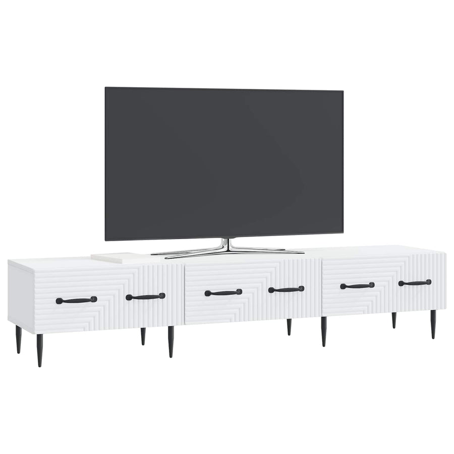 TV-kast met lade Wit 147 x 34,5 x 30 cm Bewerkt hout