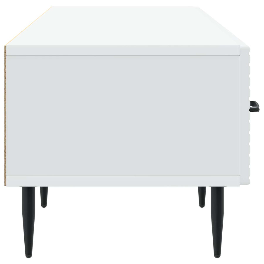 TV-kast met lade Wit 147 x 34,5 x 30 cm Bewerkt hout