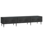 TV-kast 147x34,5x30 cm zwart bewerkt hout