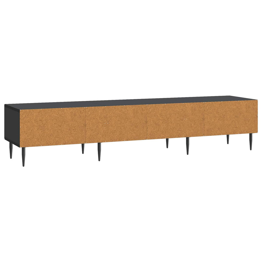 TV-kast met lade Zwart 147 x 34,5 x 30 cm Bewerkt hout