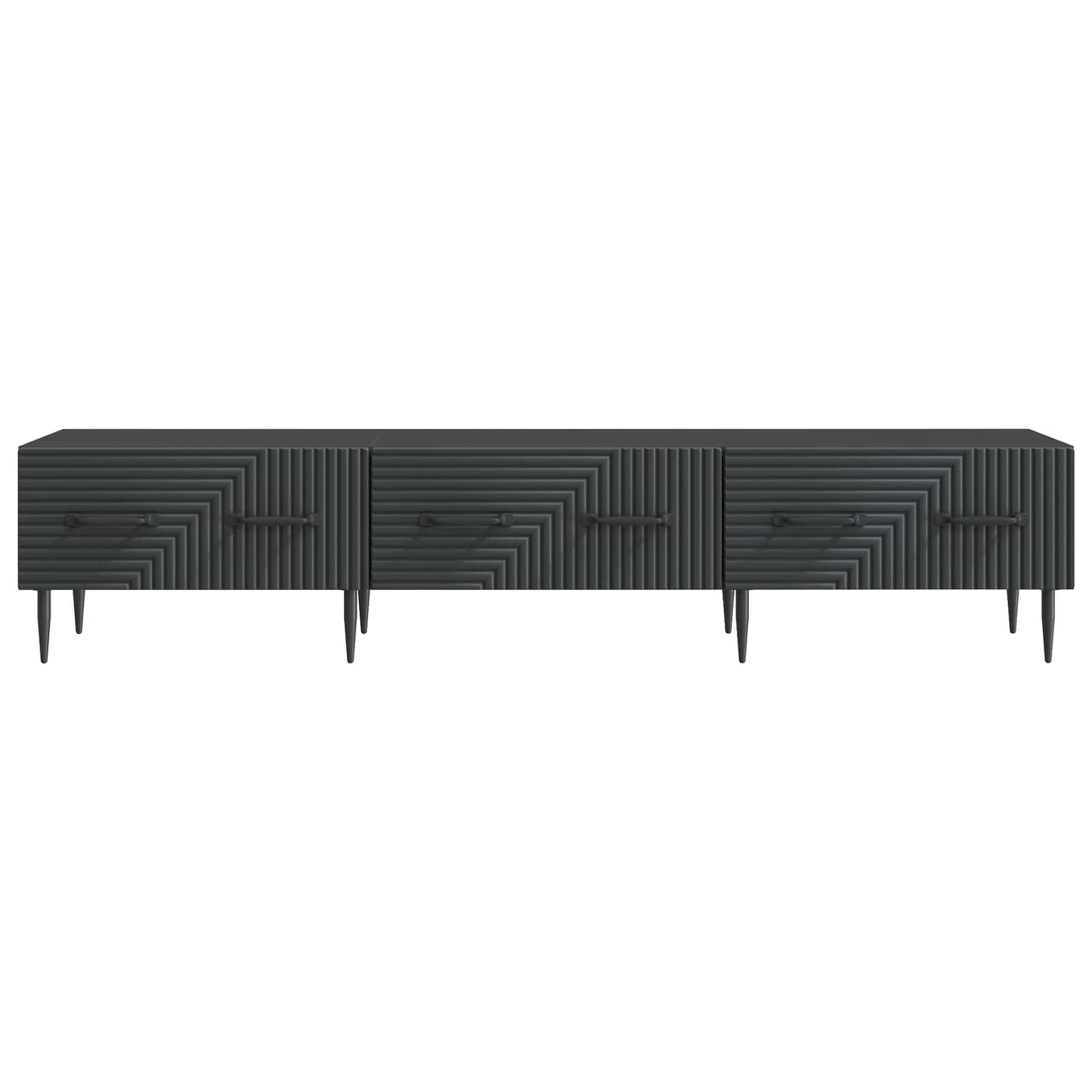 TV-kast met lade Zwart 147 x 34,5 x 30 cm Bewerkt hout