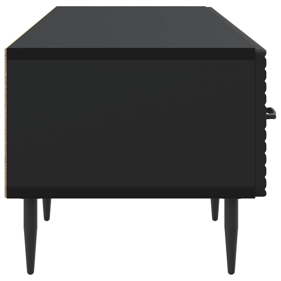 TV-kast met lade Zwart 147 x 34,5 x 30 cm Bewerkt hout