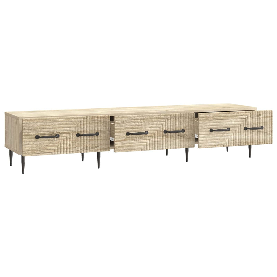 TV-kast met lade Sonoma Eiken 147 x 34,5 x 30 cm Bewerkt hout