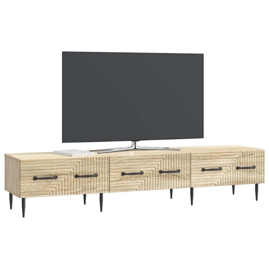 TV-kast met lade Sonoma Eiken 147 x 34,5 x 30 cm Bewerkt hout