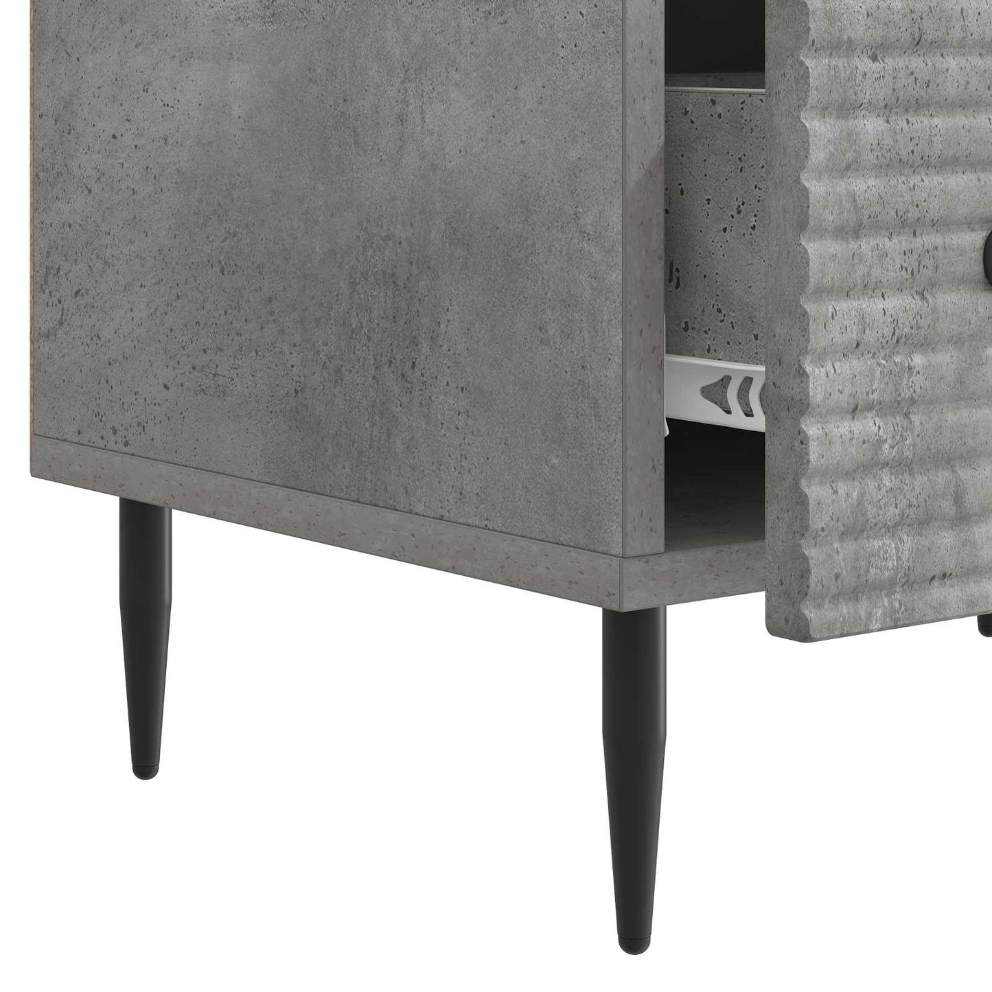 TV-kast met lade Betongrijs 147 x 34,5 x 30 cm Bewerkt hout