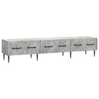 Tv-kast 147x34,5x30 cm betongrijs bewerkt hout