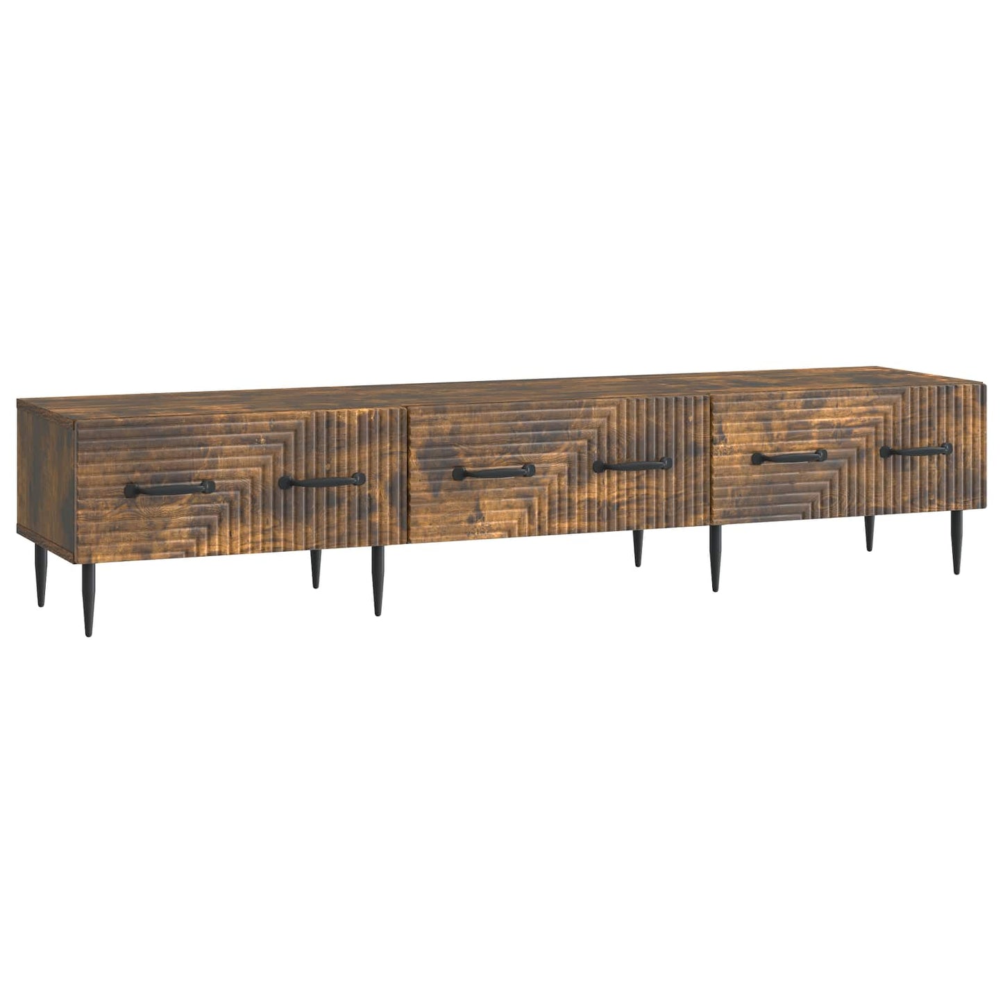 TV-kast met lade Gerookt eiken 147 x 34,5 x 30 cm Bewerkt hout