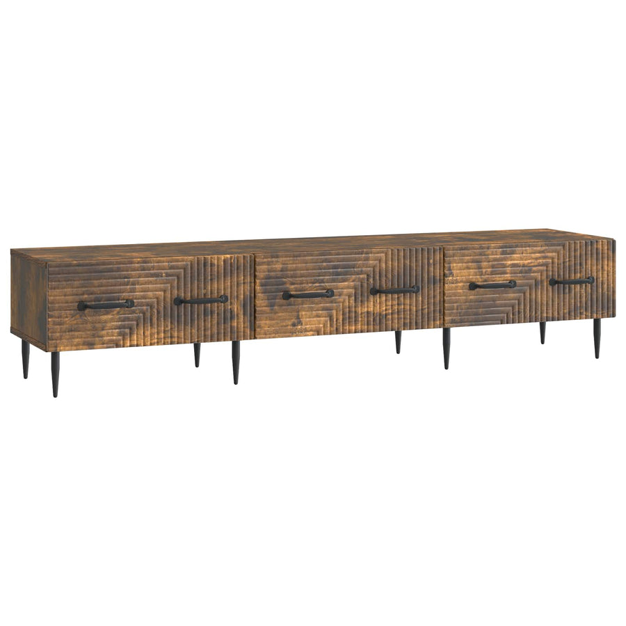 TV-kast met lade Gerookt eiken 147 x 34,5 x 30 cm Bewerkt hout