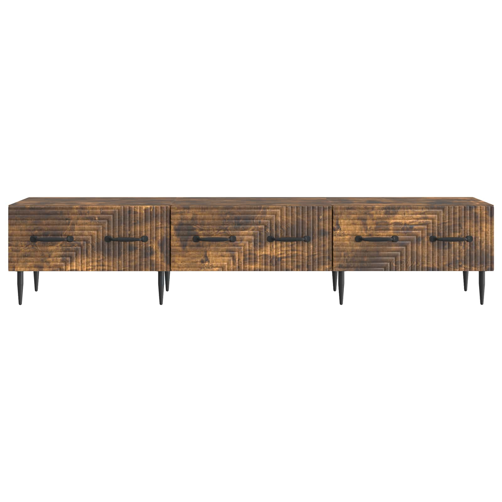 TV-kast met lade Gerookt eiken 147 x 34,5 x 30 cm Bewerkt hout
