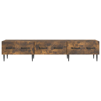 TV-kast met lade Gerookt eiken 147 x 34,5 x 30 cm Bewerkt hout