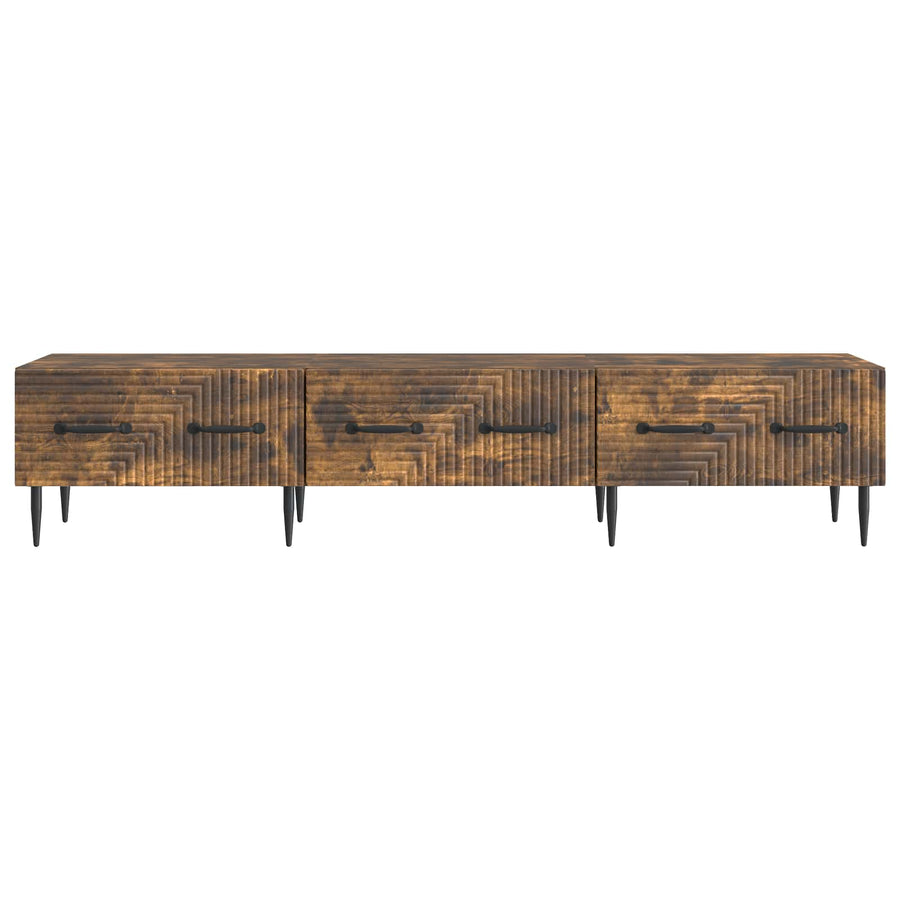 TV-kast met lade Gerookt eiken 147 x 34,5 x 30 cm Bewerkt hout