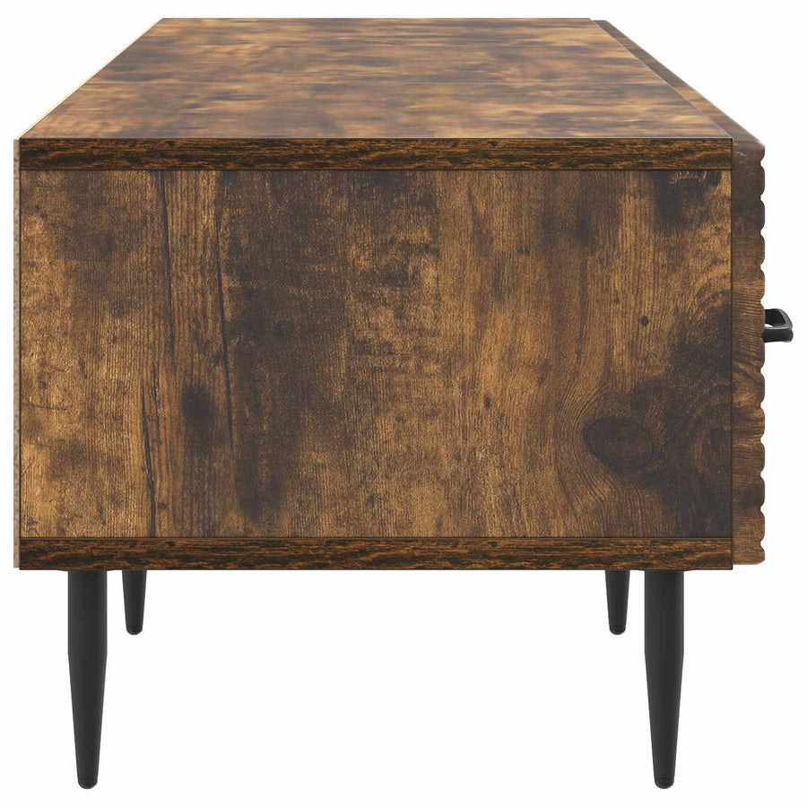 TV-kast met lade Gerookt eiken 147 x 34,5 x 30 cm Bewerkt hout