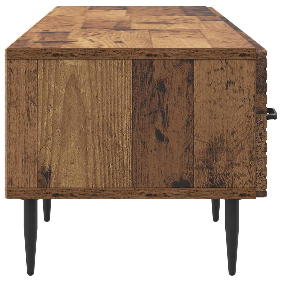 TV-kast met lade Oud hout 147 x 34,5 x 30 cm Bewerkt hout