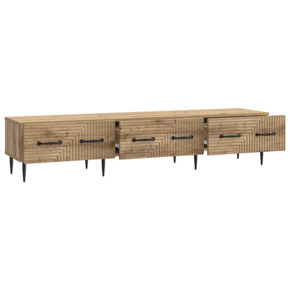 TV-kast Artisanaal eiken 147 x 34,5 x 30 cm Bewerkt hout