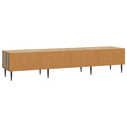 TV-kast Artisanaal eiken 147 x 34,5 x 30 cm Bewerkt hout