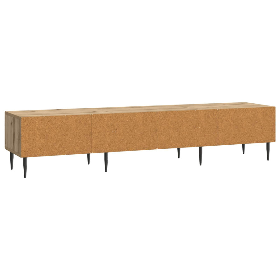 TV-kast Artisanaal eiken 147 x 34,5 x 30 cm Bewerkt hout