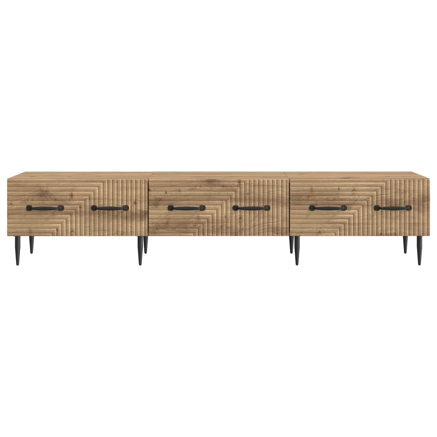 TV-kast Artisanaal eiken 147 x 34,5 x 30 cm Bewerkt hout