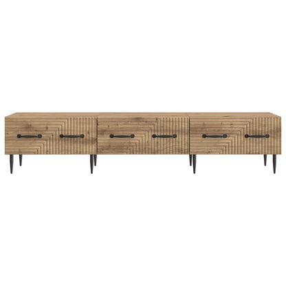 TV-kast Artisanaal eiken 147 x 34,5 x 30 cm Bewerkt hout