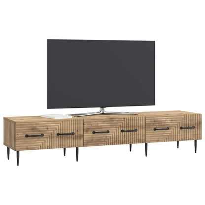 TV-kast Artisanaal eiken 147 x 34,5 x 30 cm Bewerkt hout