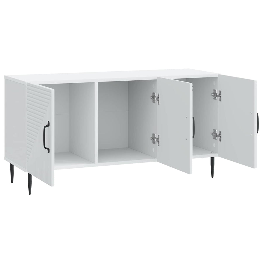TV-kast Wit 99 x 34,5 x 50 cm Bewerkt hout