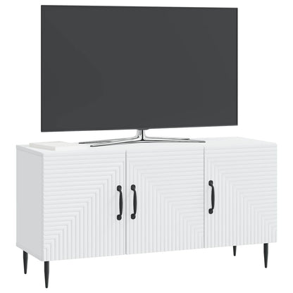 TV-kast Wit 99 x 34,5 x 50 cm Bewerkt hout