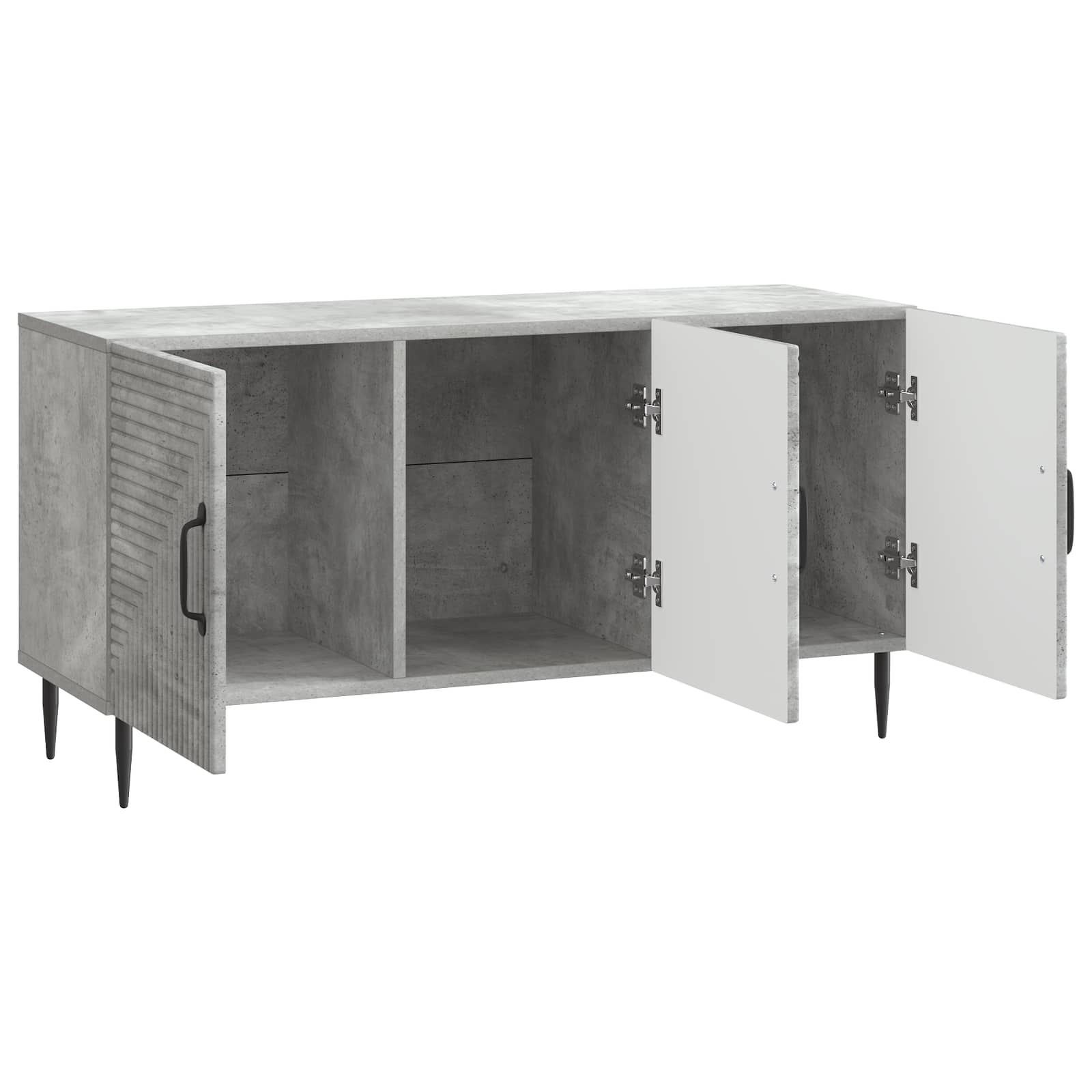 TV-kast Betongrijs 99 x 34,5 x 50 cm Bewerkt hout