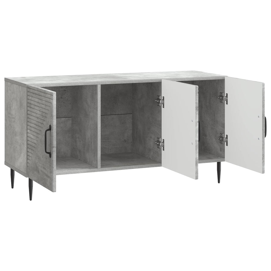 TV-kast Betongrijs 99 x 34,5 x 50 cm Bewerkt hout
