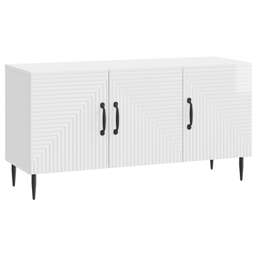 TV-kast Hoogglans Wit 99 x 34,5 x 50 cm Bewerkt hout