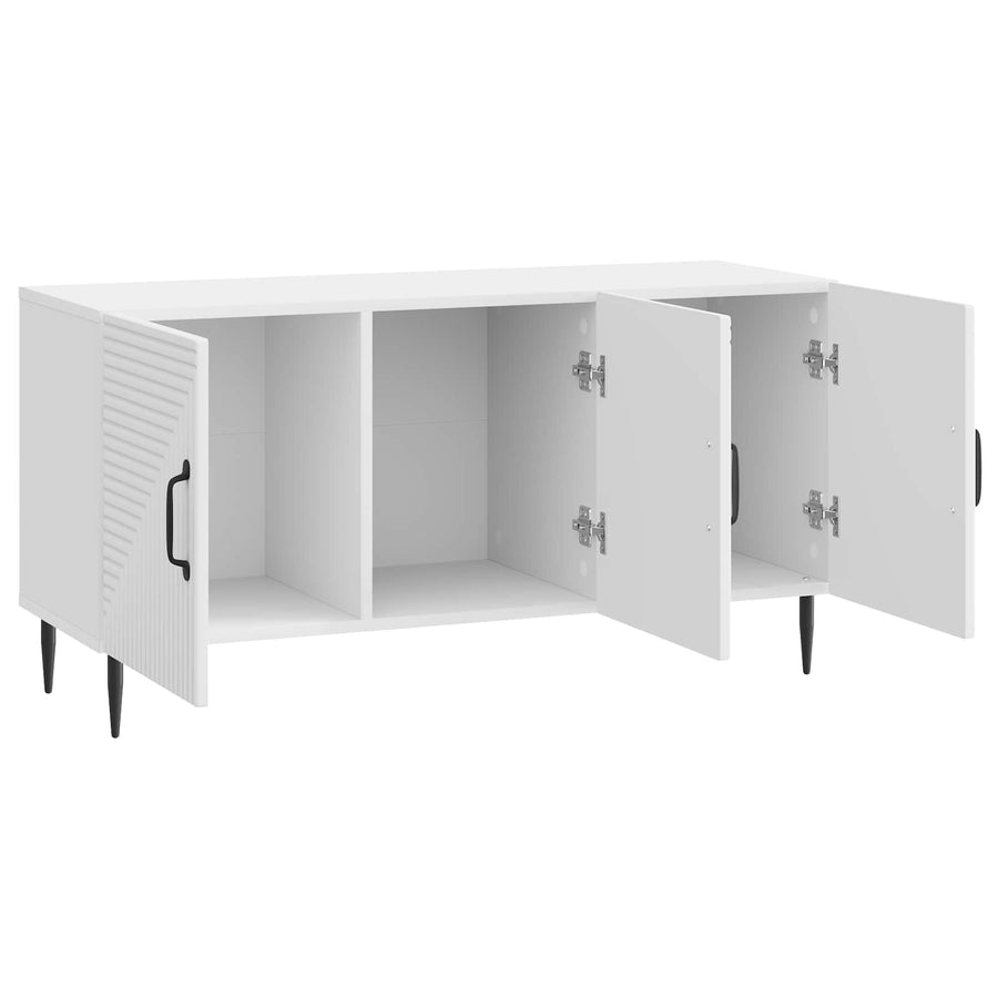 TV-kast Hoogglans Wit 99 x 34,5 x 50 cm Bewerkt hout