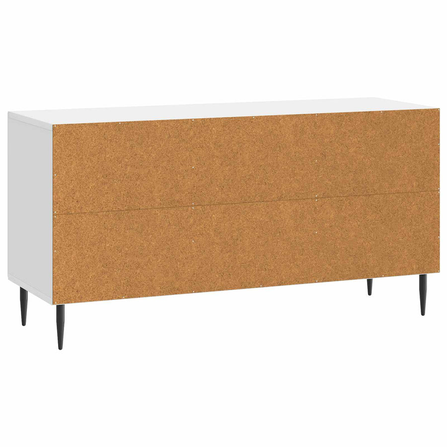 TV-kast Hoogglans Wit 99 x 34,5 x 50 cm Bewerkt hout